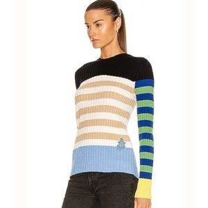 MONCLER $620 x JW Anderson Girocollo Tricot Logo Sweater XS